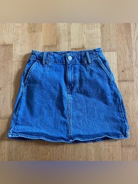Quince Stretch Denim Mini skirt in Atlantic Blue Size 26
